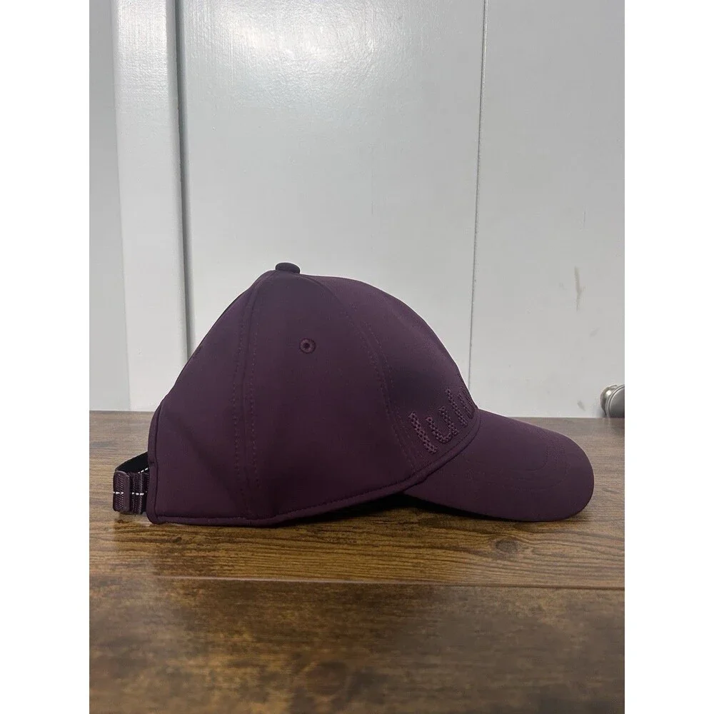 Lululemon Woman Baller Hat Embroidered Maroon Adjustable Embroidered Summer